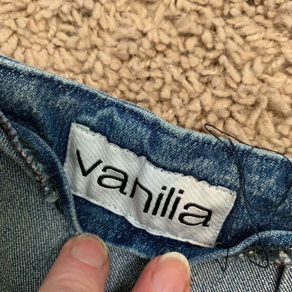 Vintage High Rise Cut Off Shorts Denim Jeans Light Wash 26” - Picture 4 of 8